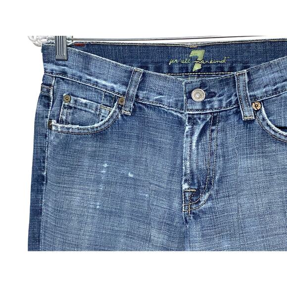 7 For All Mankind Jeans Womens 27 Boot Cut Medium Wash Low Rise Actual 29 x 29 - Picture 4 of 12